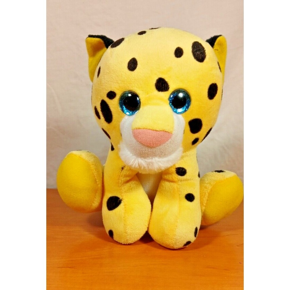 Baby Cheetah  Plush stuffed animal 7.5 IN. Pink nose